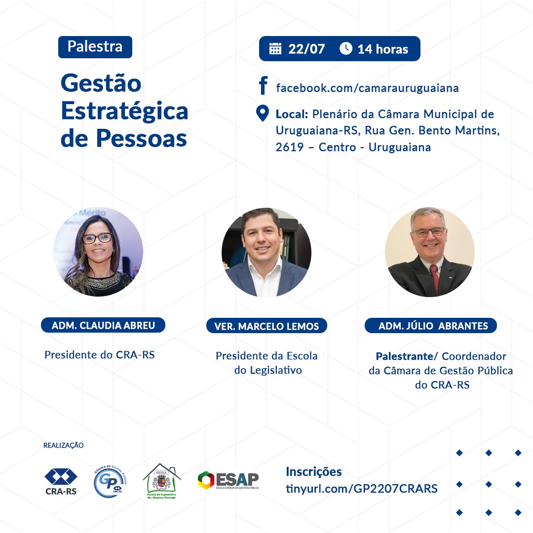 CRA-RS promove palestra sobre Gestão Estratégica de Pessoas em Uruguaiana